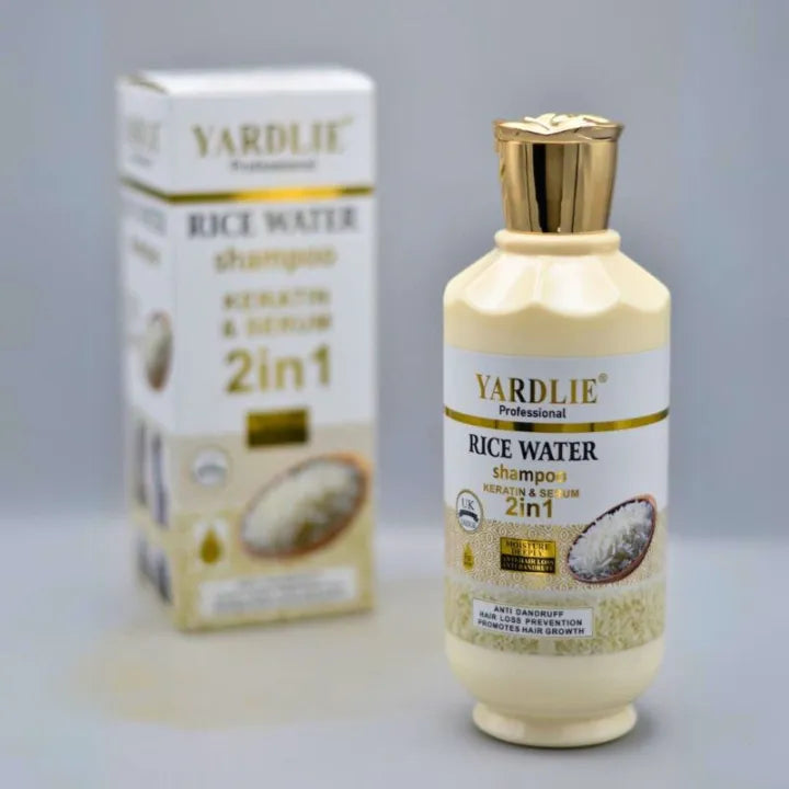 Yardlie Professional Keratin Rice Water Anti-Dandruff & Anti Hair Fall Shampoo | Keratin & Rice Water Shampoo | Strengthening, Nourishing Hair Care for Men & Women