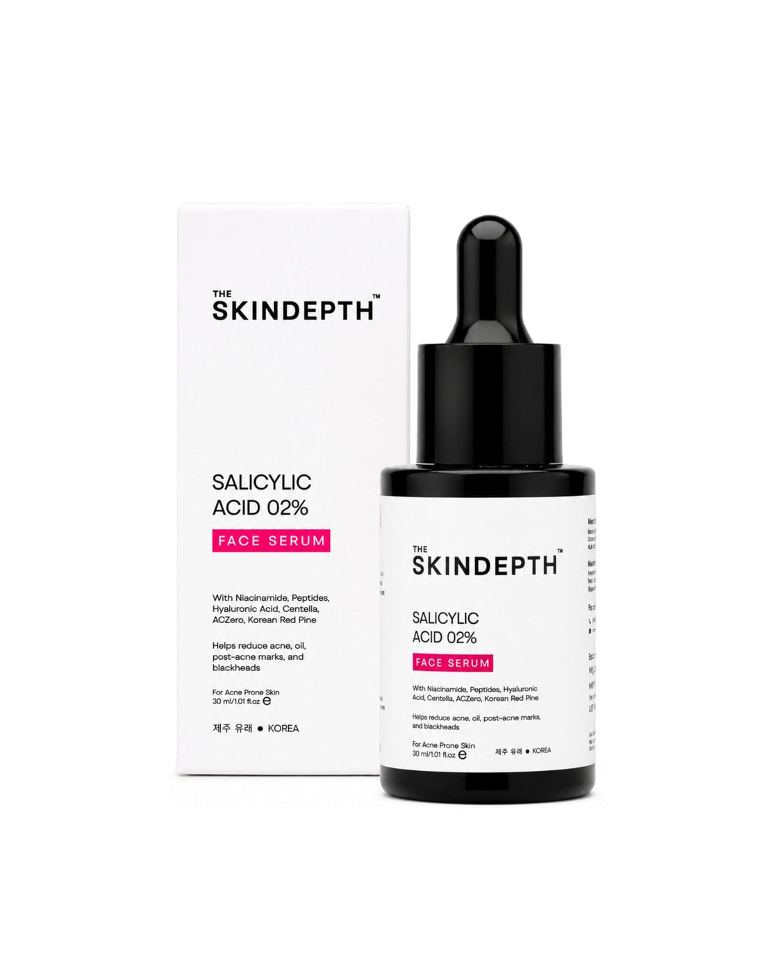 THE SKINDEPTH Salicylic Acid 02% Face Serum (with Niacinamide & Peptides - 30ml)