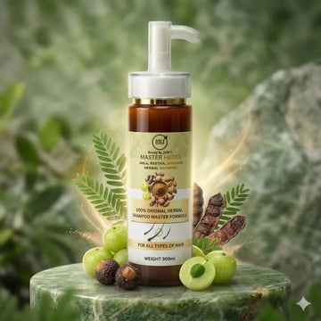 Herbal Amla Reetha Shikakai Hair Growth Shampoo – Sulfate-Free Ayurvedic Formula | Anti Hair Fall, Dandruff Control & Shiny Hair Cleanser