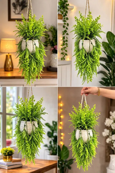 Artificial Hanging Plant Home Decor Wall Hanging Plant for Room Balcony Office Decoration