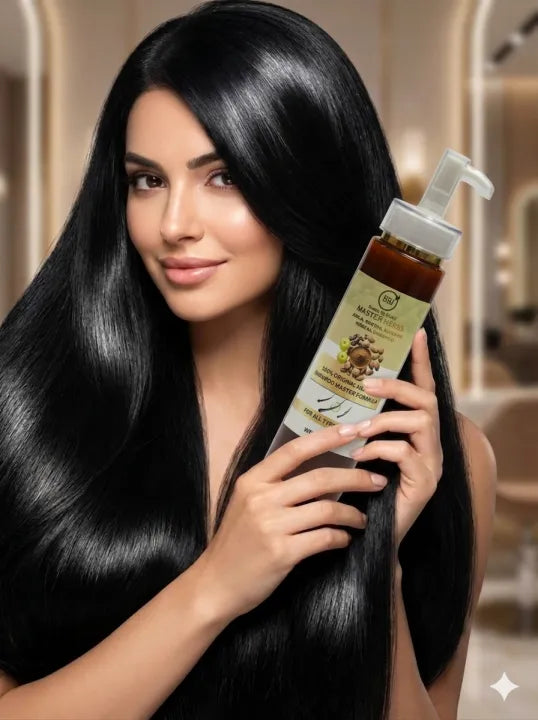 Herbal Amla Reetha Shikakai Hair Growth Shampoo – Sulfate-Free Ayurvedic Formula | Anti Hair Fall, Dandruff Control & Shiny Hair Cleanser