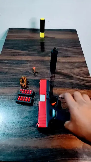 Soft Bullet Toy Manual Lunch Gun Children Outdoor Shooting Toy Birthday Gift For Boys, Bullet Shell Ejection Blaster Automatic continuous Shooting Toy